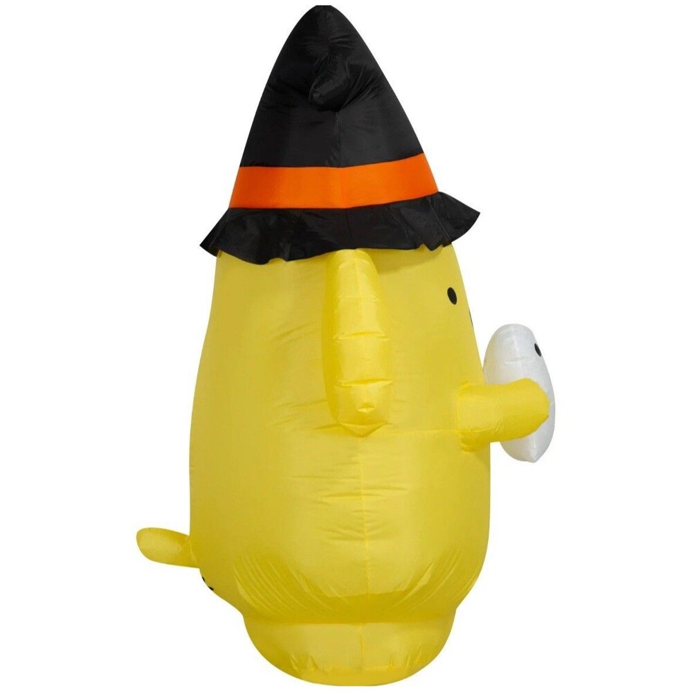 Hello Kitty Pompompurin Witch Hat & Ghost Light Up Halloween Yard Inflatable 5' - Picture 3 of 8